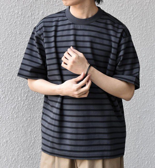 SHIPS any「SHIPS any:〈洗濯機可能〉デザイン リブ ベーシック ボーダー Tシャツ◇」|Tシャツ・カットソー|
