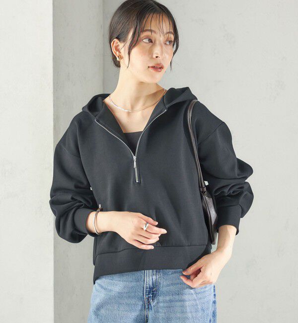 SHIPS for women「《予約》〈洗濯機可能〉エアー ダンボール ジップ アップ フーディー」|パーカー|
