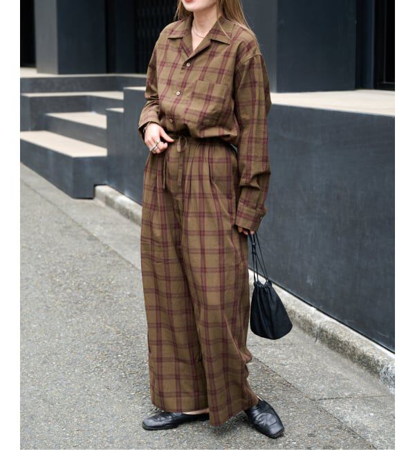 OUTDOOR PRODUCTS Usual Things「PLAIDパターンオープンカラーシャツ」|シャツ・ブラウス|