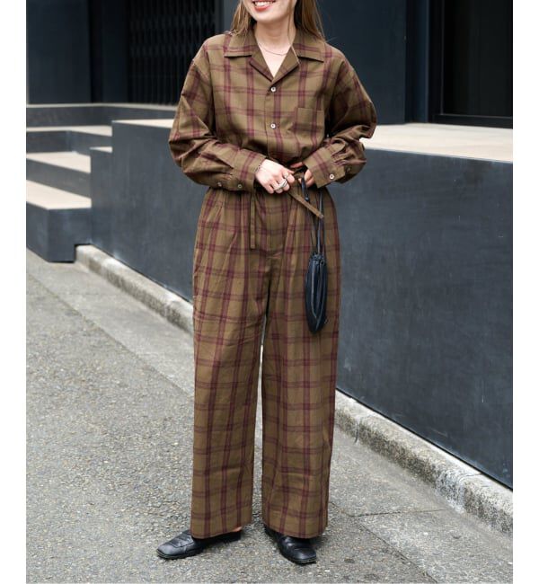 OUTDOOR PRODUCTS Usual Things「PLAIDパターンオープンカラーシャツ」|シャツ・ブラウス|