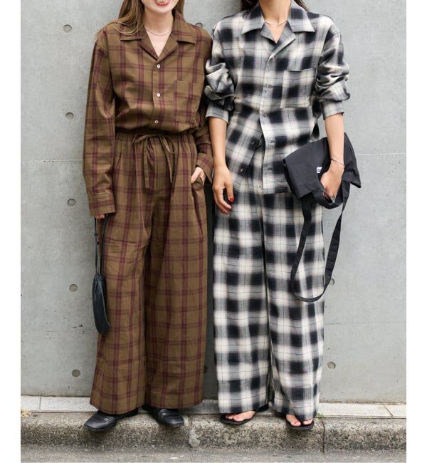 OUTDOOR PRODUCTS Usual Things「PLAIDパターンオープンカラーシャツ」|シャツ・ブラウス|