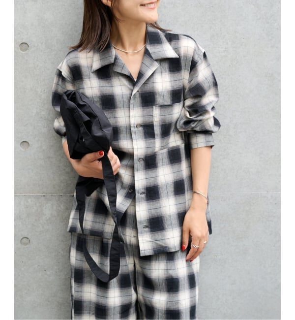OUTDOOR PRODUCTS Usual Things「PLAIDパターンオープンカラーシャツ」|シャツ・ブラウス|