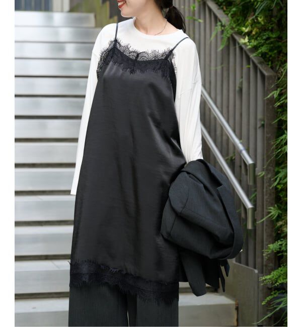 OUTDOOR PRODUCTS Usual Things「サテンレースキャミワンピース」|ワンピース|