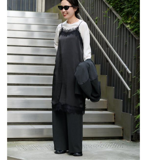 OUTDOOR PRODUCTS Usual Things「サテンレースキャミワンピース」|ワンピース|
