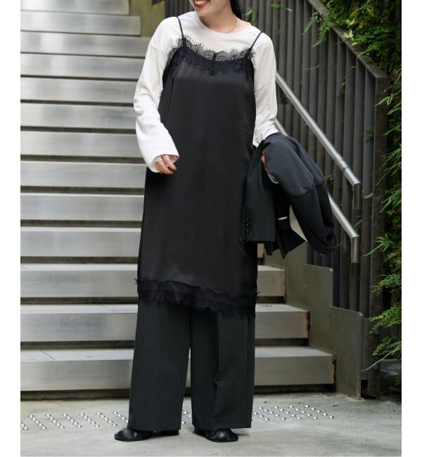 OUTDOOR PRODUCTS Usual Things「サテンレースキャミワンピース」|ワンピース|