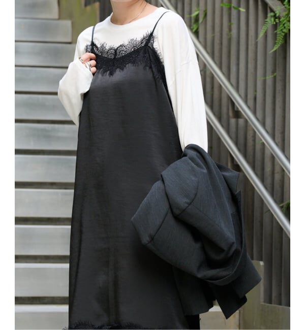 OUTDOOR PRODUCTS Usual Things「サテンレースキャミワンピース」|ワンピース|
