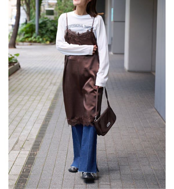 OUTDOOR PRODUCTS Usual Things「サテンレースキャミワンピース」|ワンピース|