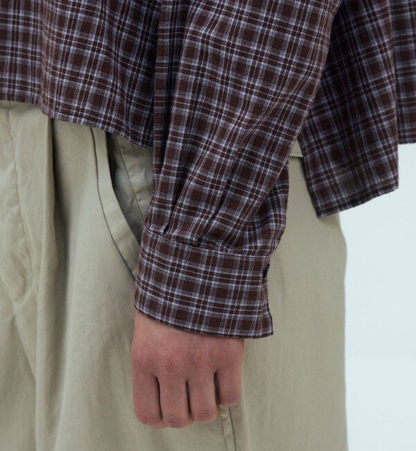 GALERIE VIE「コットンセルロースチェック ラグランスリーブシャツ」|シャツ・ブラウス|