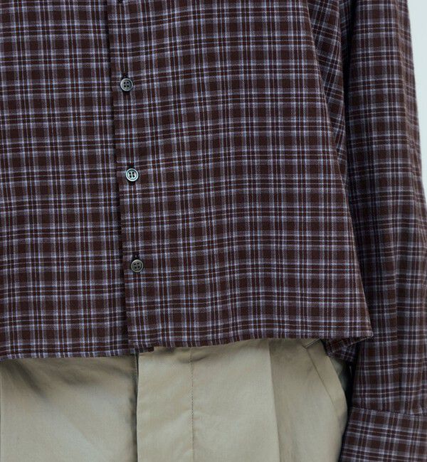 GALERIE VIE「コットンセルロースチェック ラグランスリーブシャツ」|シャツ・ブラウス|
