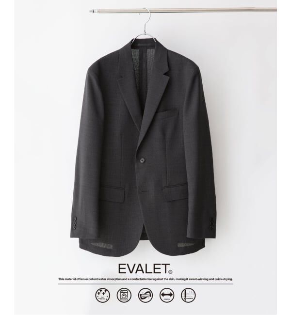 EDIFICE「&rdquo;吸汗＆速乾機能&rdquo; EVALET メッシュ 2ボタン ジャケット」|スーツ|グレー