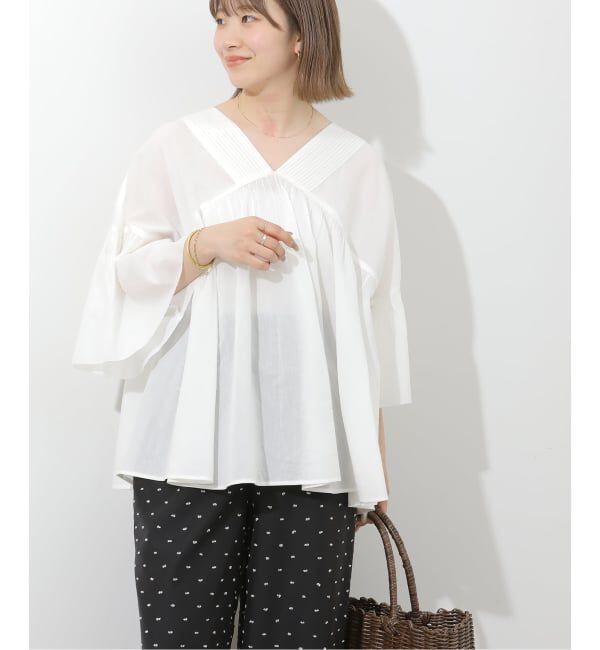 JOURNAL STANDARD relume「コットンギャザーフレアブラウス」|シャツ・ブラウス|