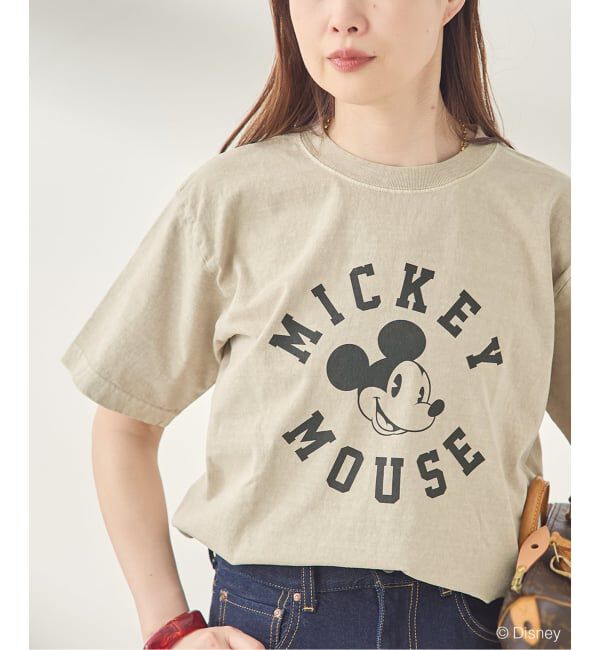 journal standard L'essage「《追加》【MICKEY】ピグメントTシャツ」|Tシャツ・カットソー|ベージュ A