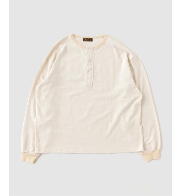 J.S.Homestead「J.S.Homestead / 9番糸 天竺 ヘンリーネック ロンT」|Tシャツ・カットソー|ホワイト
