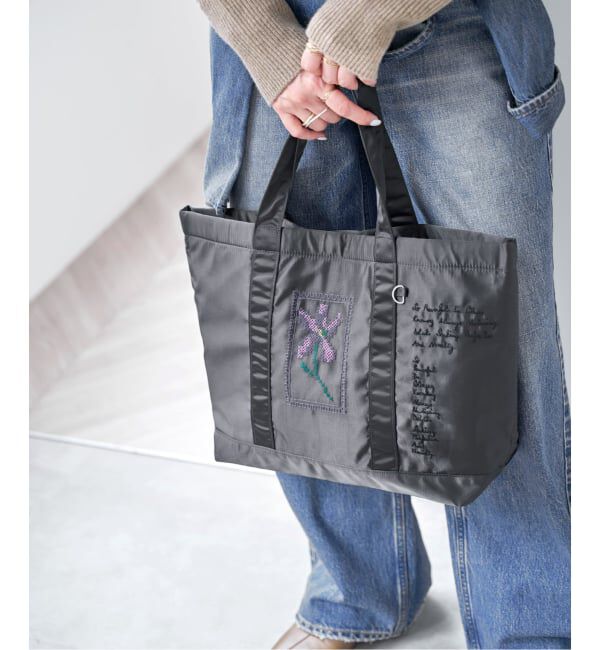 Spick and Span「《40周年 / 予約》Audrey demarre*Spick & Span TOTE BAG」|トートバッグ|グレー