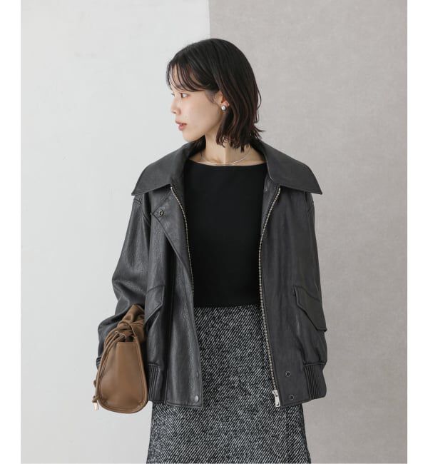  「LVIR / ルヴィエール FAUX LEATHER ブルゾン」|その他|