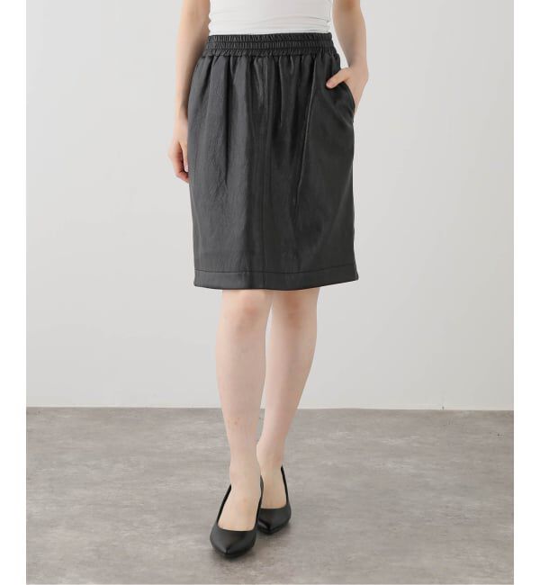  「LVIR / ルヴィエール FAUX LEATHER MIDI スカート」|スカート|
