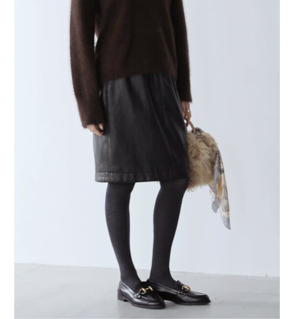  「LVIR / ルヴィエール FAUX LEATHER MIDI スカート」|スカート|