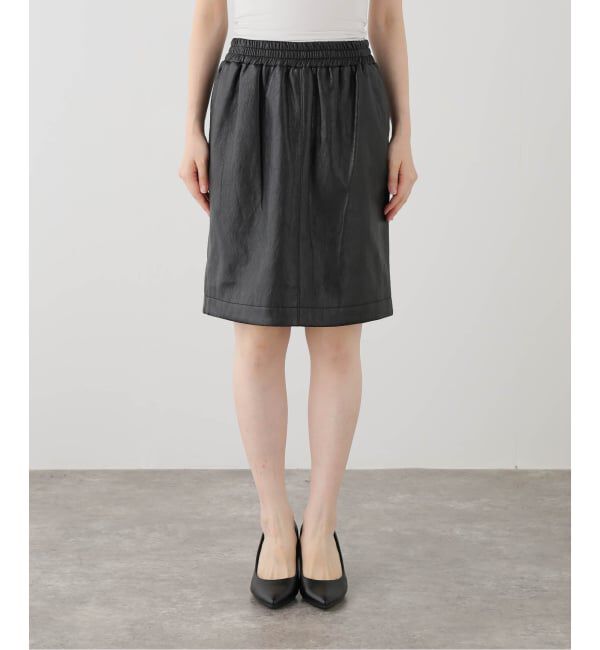  「LVIR / ルヴィエール FAUX LEATHER MIDI スカート」|スカート|
