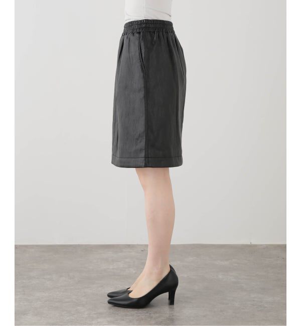  「LVIR / ルヴィエール FAUX LEATHER MIDI スカート」|スカート|