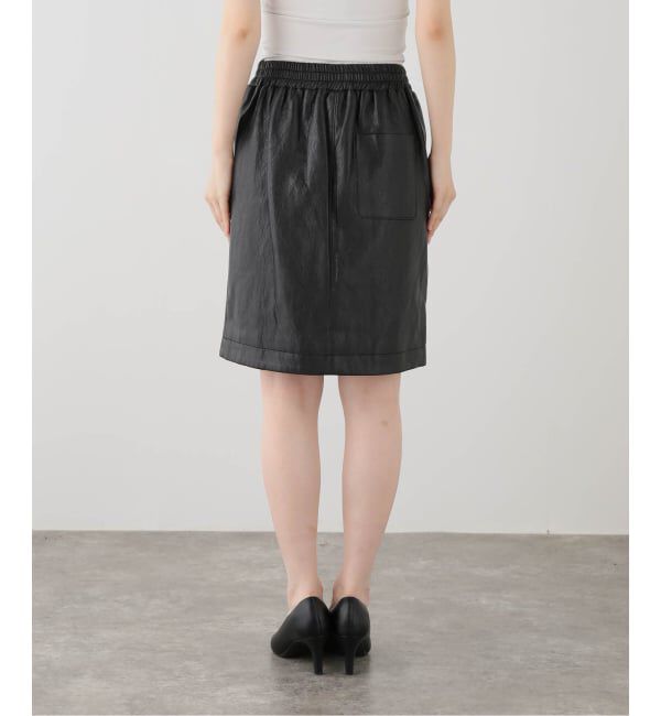  「LVIR / ルヴィエール FAUX LEATHER MIDI スカート」|スカート|