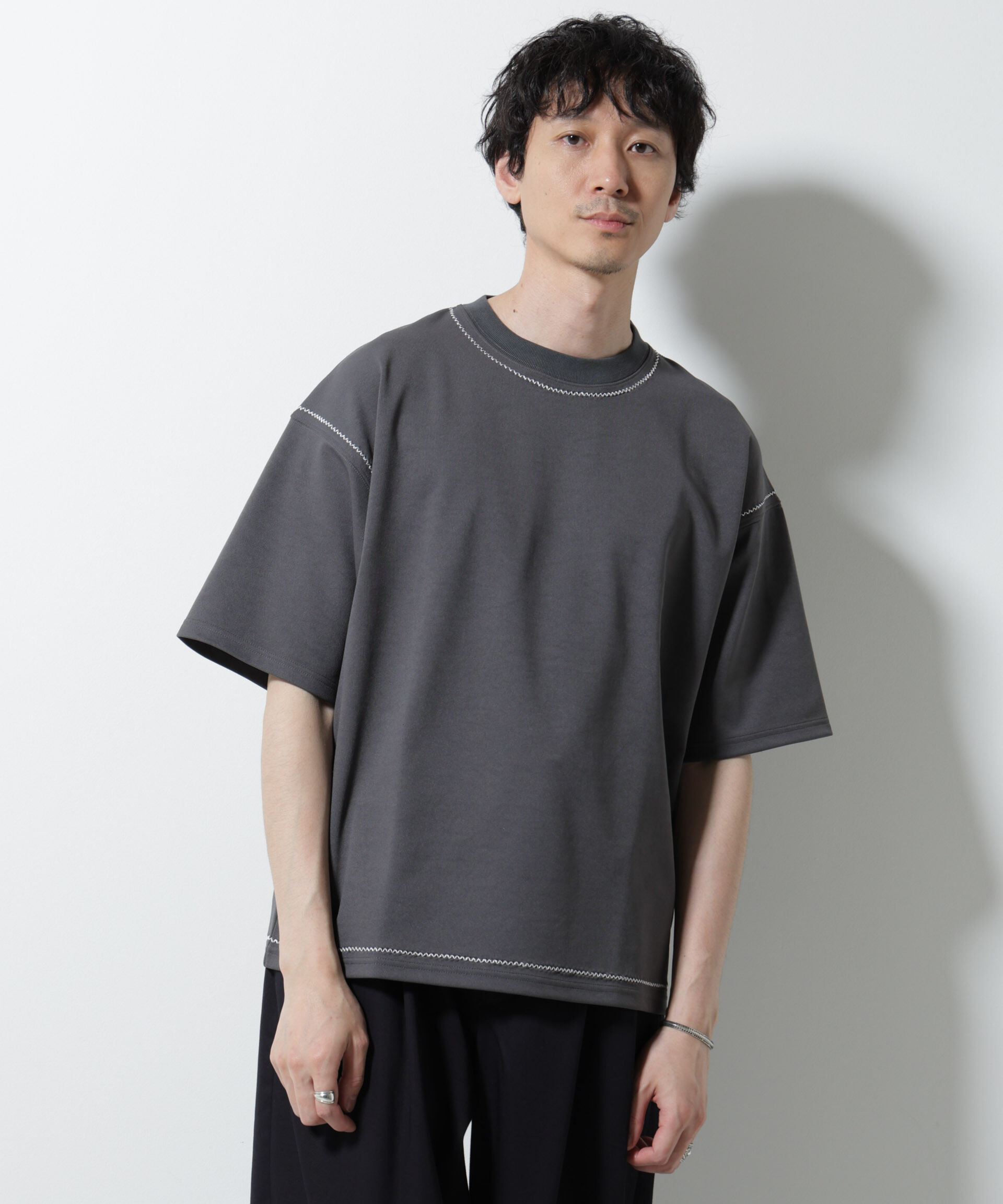 NANO universe「テクニックステッチTシャツ 半袖」|Tシャツ・カットソー|スミクロ1