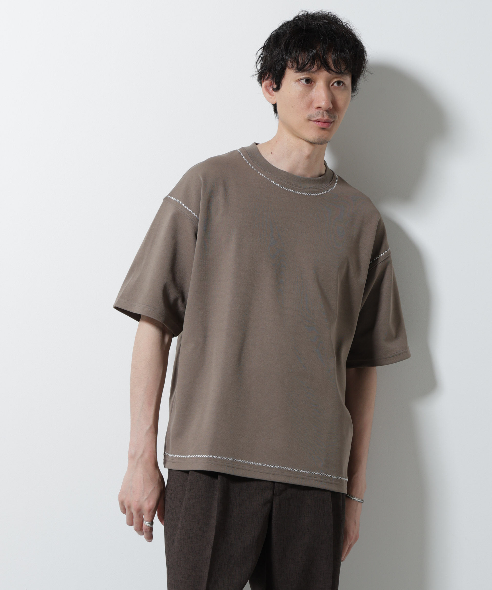 NANO universe「テクニックステッチTシャツ 半袖」|Tシャツ・カットソー|