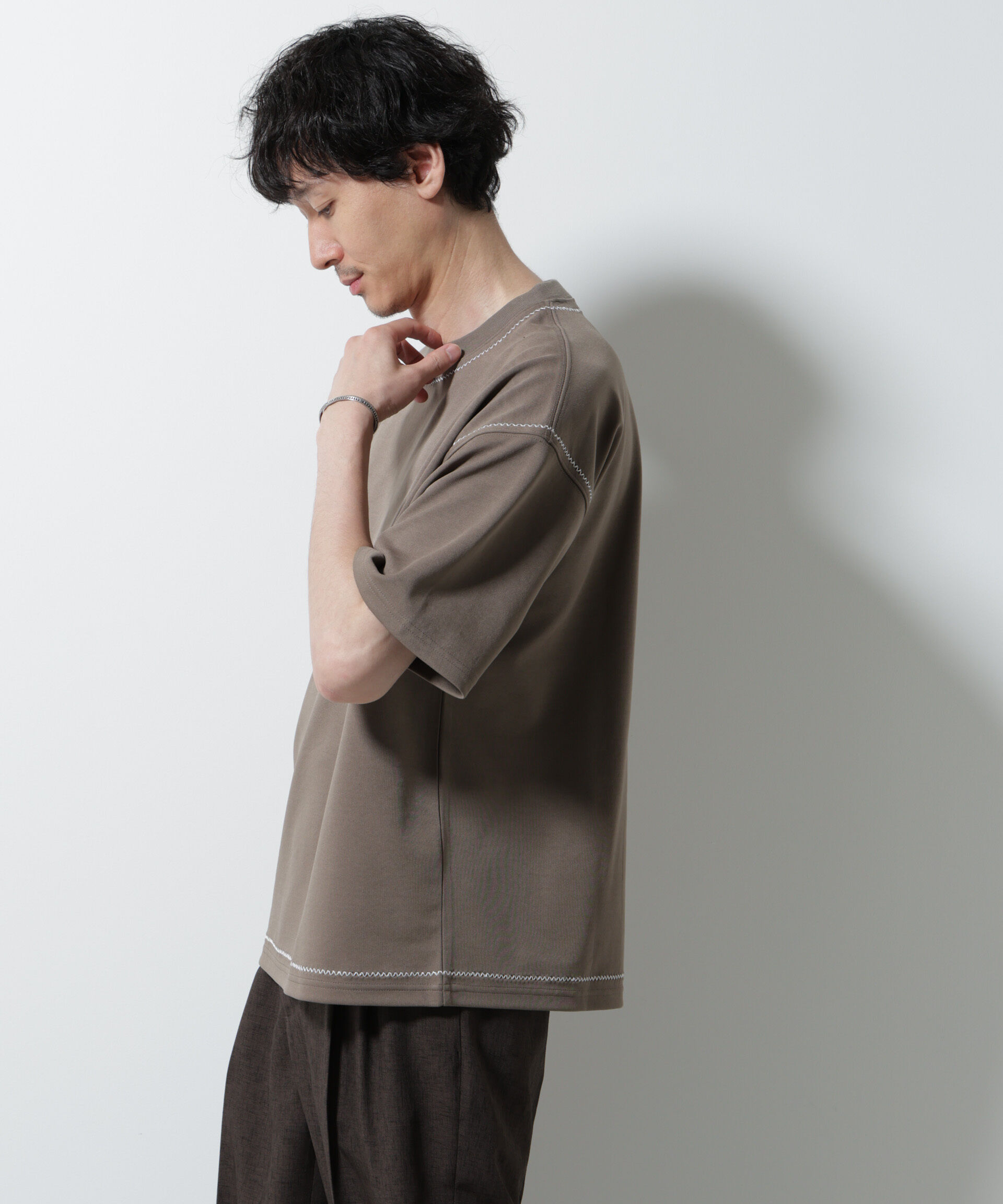 NANO universe「テクニックステッチTシャツ 半袖」|Tシャツ・カットソー|