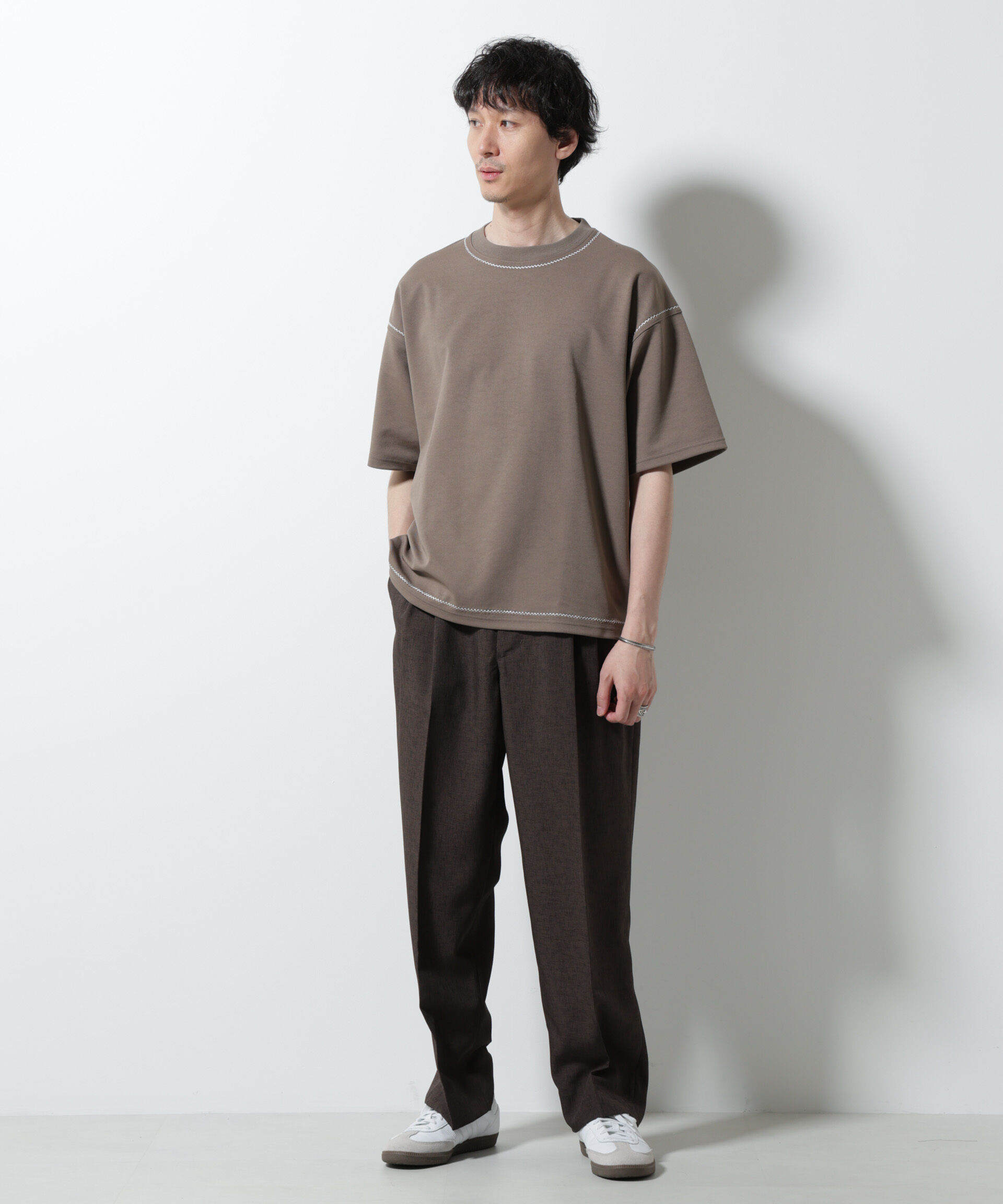 NANO universe「テクニックステッチTシャツ 半袖」|Tシャツ・カットソー|