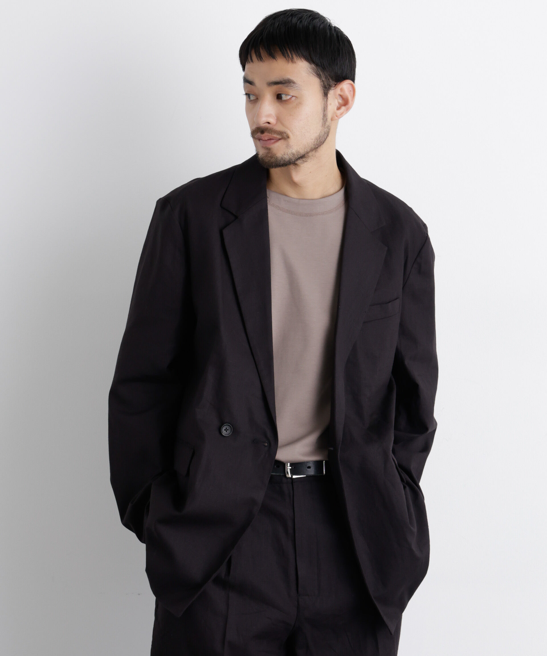 NANO universe「｢FRENCH LINEN｣ リネンコットンセミダブルJK（セットアップ可）」|テーラードジャケット|