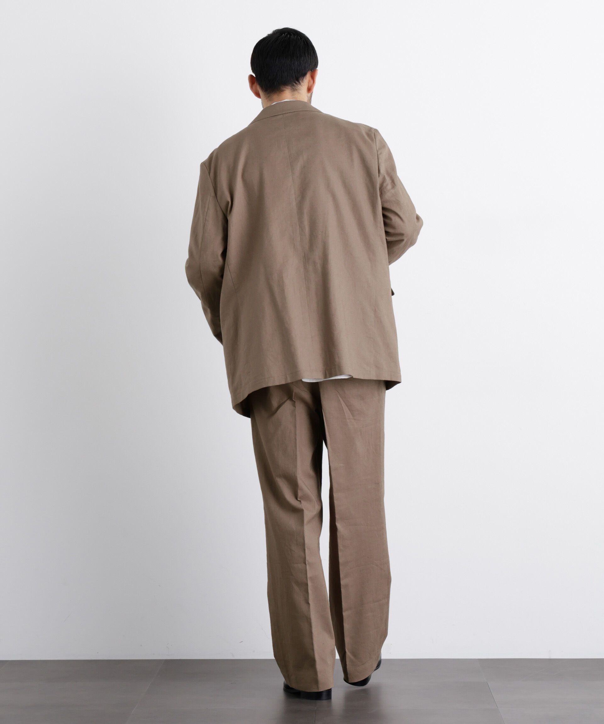 NANO universe「｢FRENCH LINEN｣ リネンコットンセミダブルJK（セットアップ可）」|テーラードジャケット|