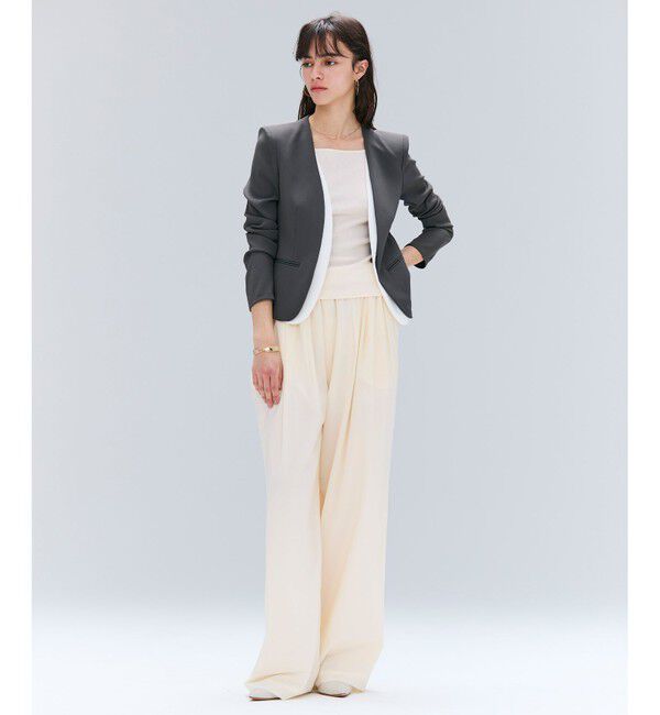 BEIGE,「【洗える・VERY NaVY 11月号掲載】CINDY / ダブルカラージャケット」|ノーカラージャケット|