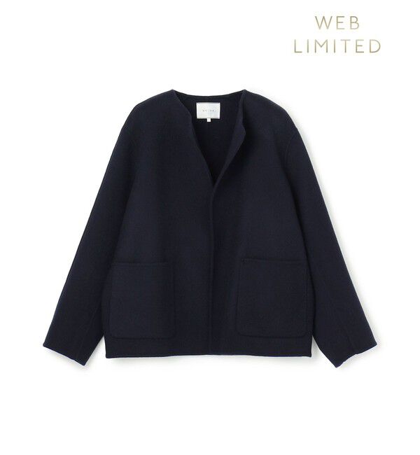BEIGE,「【WEB限定】PAYSON / ウールリバーノーカラーショートコート」|ノーカラージャケット|
