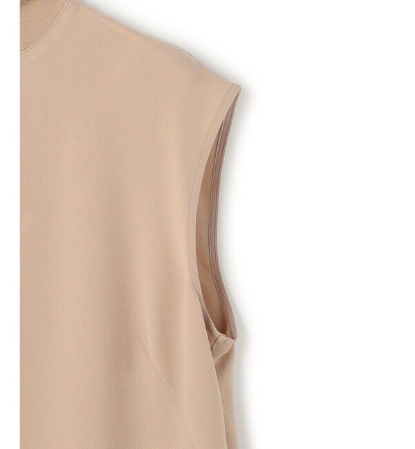 BEIGE,「FLEUR / 異素材ネック ロングワンピース」|ワンピース|