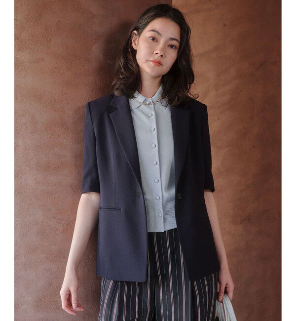 BEIGE,「【セットアップ対応】CINDY / ハーフスリーブジャケット」|テーラードジャケット|