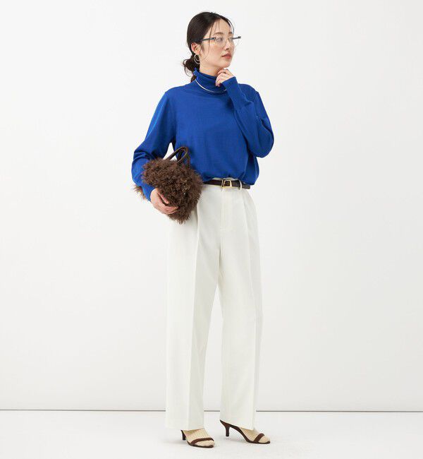 NOLLEY'S「《防シワ》ウォッシャブルウールライクセミワイドパンツ」|その他|