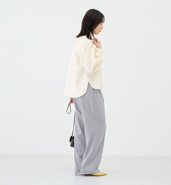 NOLLEY'S「《防シワ》ウォッシャブルウールライクセミワイドパンツ」|その他|