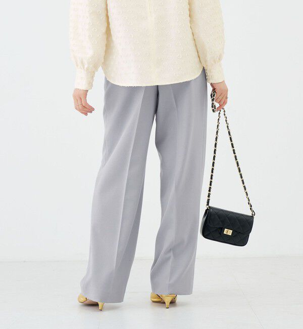 NOLLEY'S「《防シワ》ウォッシャブルウールライクセミワイドパンツ」|その他|