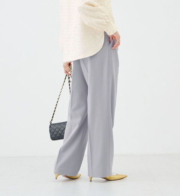 NOLLEY'S「《防シワ》ウォッシャブルウールライクセミワイドパンツ」|その他|