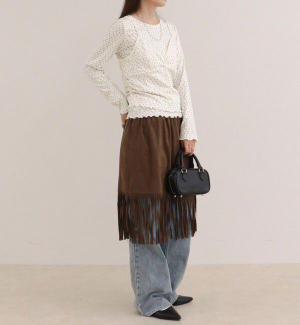 fredy emue「パターンメッシュプルオーバーカットソー」|Tシャツ・カットソー|