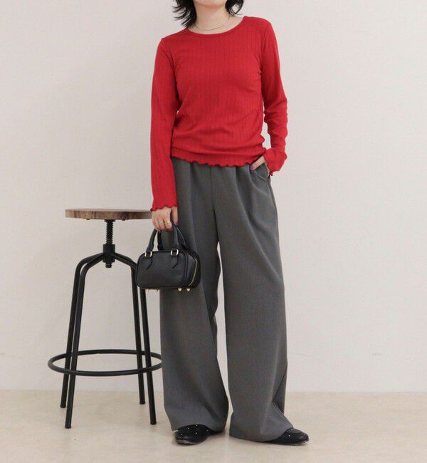 fredy emue「パターンメッシュプルオーバーカットソー」|Tシャツ・カットソー|
