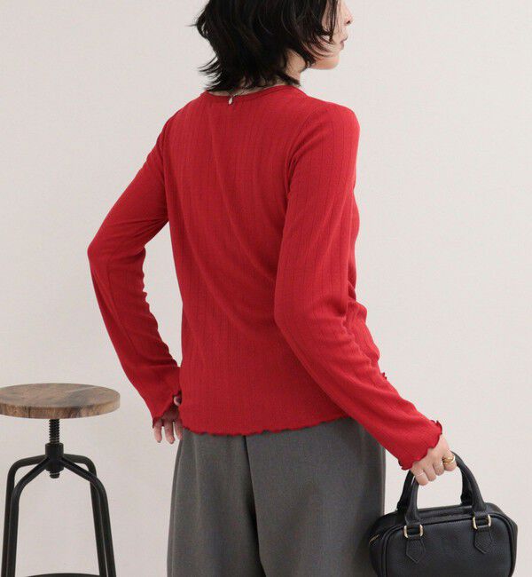 fredy emue「パターンメッシュプルオーバーカットソー」|Tシャツ・カットソー|