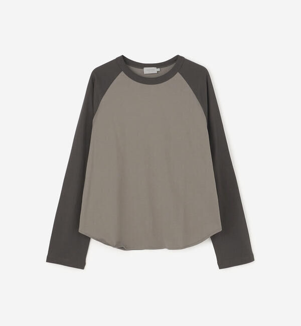 handvaerk「handvaerk | 60/2 ベースボールTシャツ WOMEN」|Tシャツ・カットソー|GREY系1