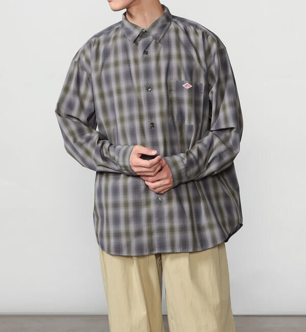DANTON「DANTON | レギュラーカラー 長袖ワークシャツ MEN」|シャツ・ブラウス|