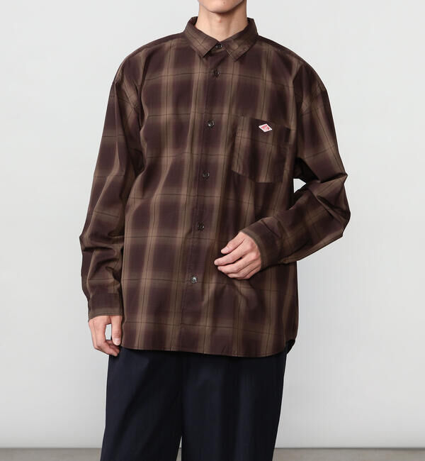 DANTON「DANTON | レギュラーカラー 長袖ワークシャツ MEN」|シャツ・ブラウス|