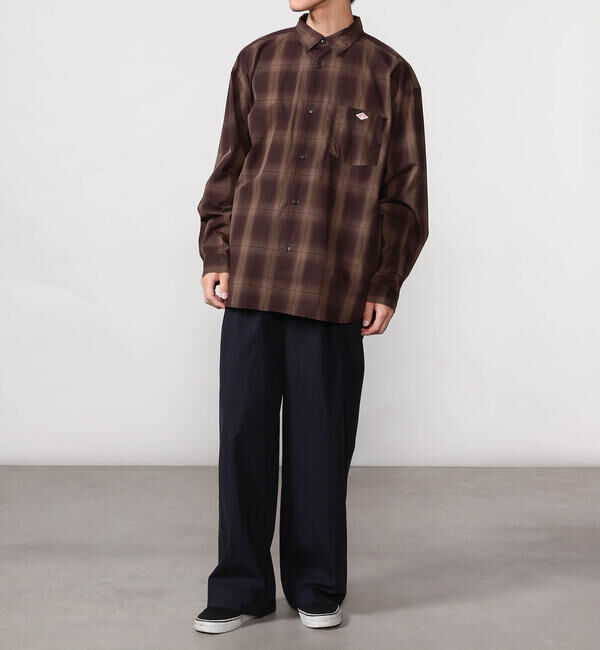 DANTON「DANTON | レギュラーカラー 長袖ワークシャツ MEN」|シャツ・ブラウス|