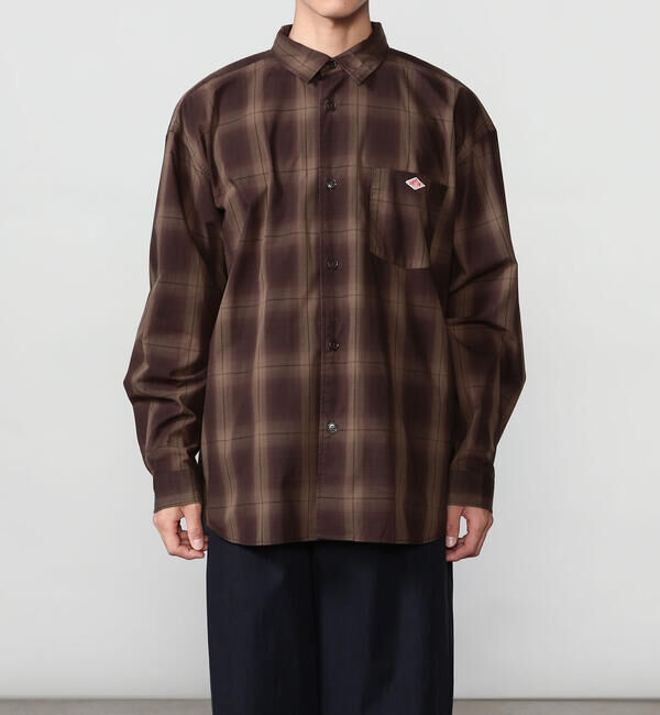 DANTON「DANTON | レギュラーカラー 長袖ワークシャツ MEN」|シャツ・ブラウス|
