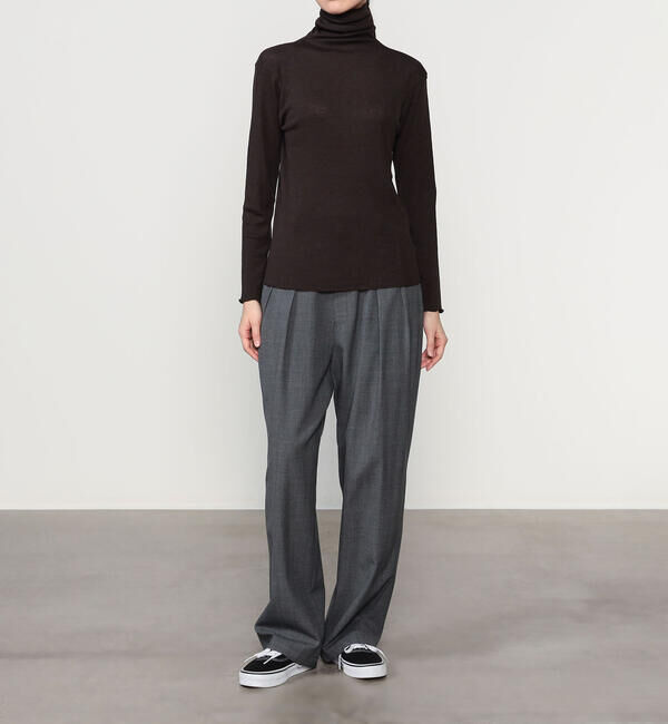  「TICCA | ウールシルク ボトルネックプルオーバー WOMEN」|Tシャツ・カットソー|
