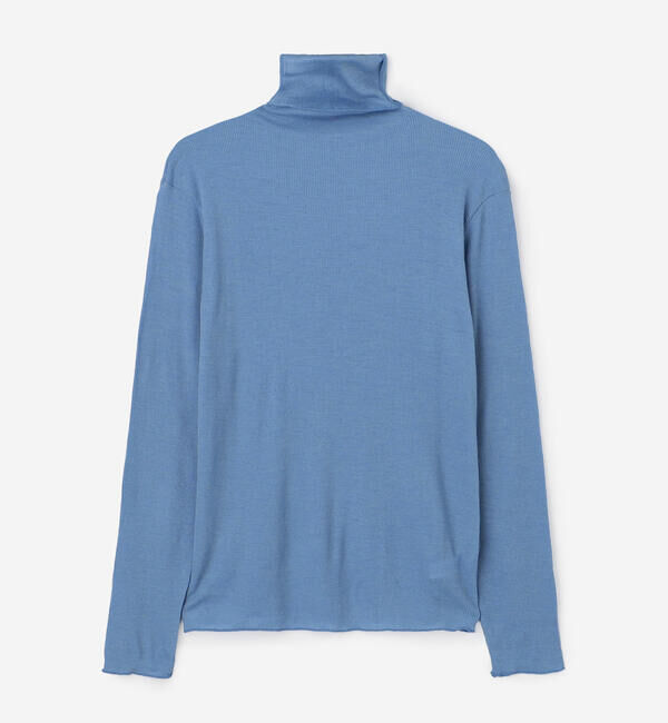  「TICCA | ウールシルク ボトルネックプルオーバー WOMEN」|Tシャツ・カットソー|BLUE