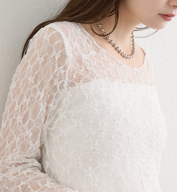  「キラキラレースプルオーバー」|Tシャツ・カットソー|