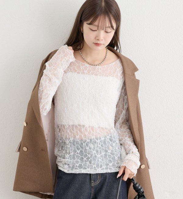  「キラキラレースプルオーバー」|Tシャツ・カットソー|